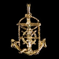 Sailors Cross With Rope - R-236