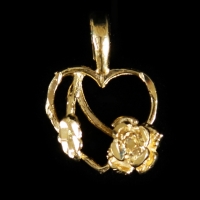 Heart With Hanging Rose - TF-13